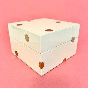 Kate Spade Gold Dot Small Lacquer Jewelry Box